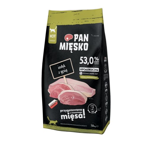 PAN MIĘSKO Sucha karma dla kota - Indyk z gęsią, 1,6 kg PAN MI�SKO