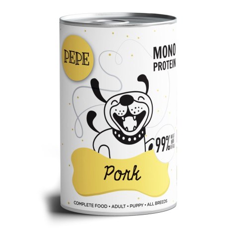 PEPE MONO PROTEIN Pork (wieprzowina) 400g Paka Zwierzaka