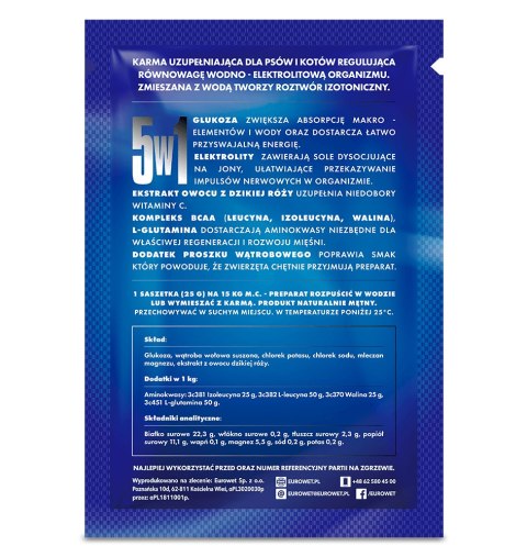 EUROWET Elektrolity dla psa i kota 25g Eurowet