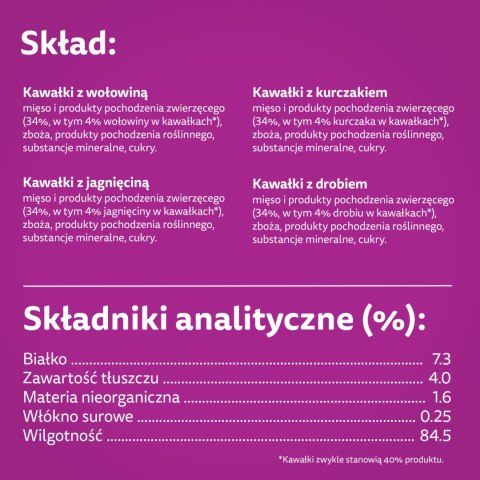 Whiskas Adult Klasyczne Posiłki W Sosie Dla Kota 40x85g Whiskas