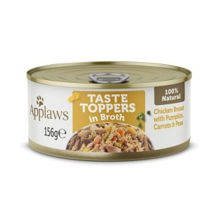 Applaws® Taste Toppers Naturalna Mokra Karma Dla Psów Kurczak Z Dynią, Marchewką I Groszkiem W Bulionie 156 G Puszka Applaws