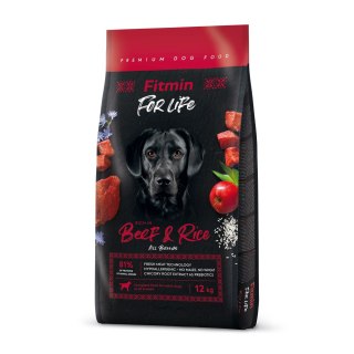 FITMIN® For Life Sucha Karma Dla Psów Dorosłych Wołowina I Ryż 12 Kg Fitmin