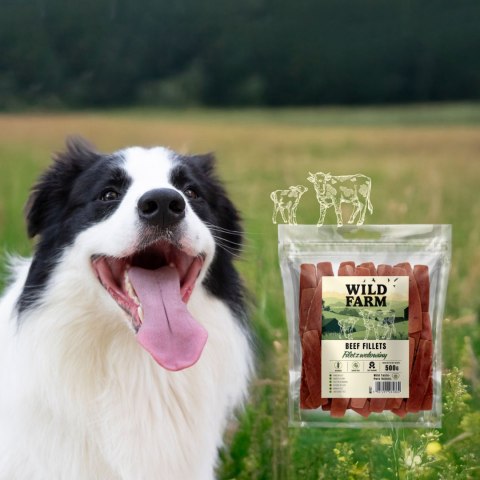 WILD FARM Filet Z Wołowiny Przysmak Dla Psa 500G Wild Farm