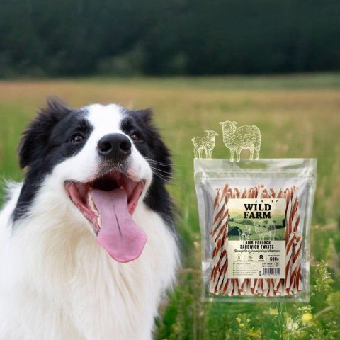 WILD FARM Kanapka Z Jagnięciną I Dorszem Przysmak Dla Psa 500G Wild Farm