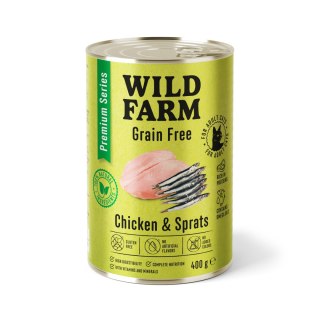 WILD FARM Premium Grain Free Chicken and Sprats 400g - bezzbożowa karma dla kota Wild Farm