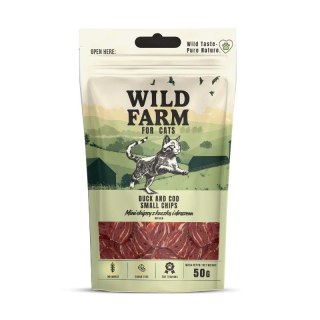 WILD FARM Przysmaki Chipsy Dla Kota O Smaku Kaczka I Dorsz 50g Wild Farm