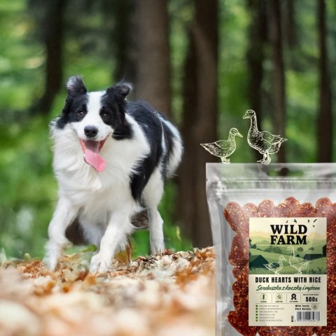 WILD FARM Serduszka Z Kaczką I Ryżem Przysmak Dla Psa 500G Wild Farm