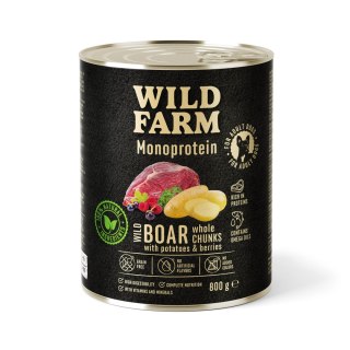 Wild Farm Monoprotein Karma Mokra Dla Psów Dziczyzna Hipoalergiczna 800g Wild Farm