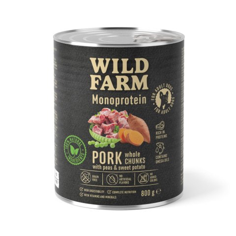 Wild Farm Monoprotein Pork - karma mokra wieprzowa dla psa 800g Wild Farm