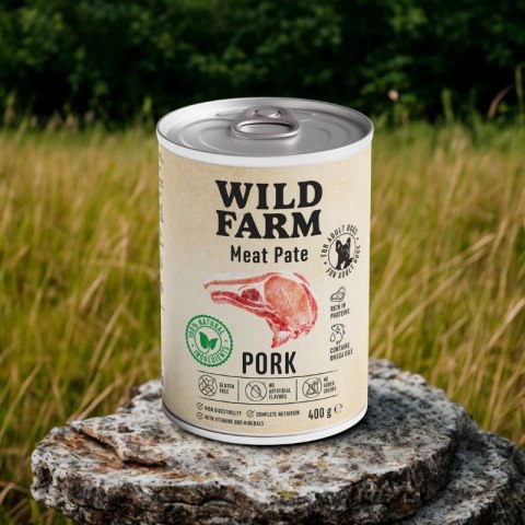 Wild Farm Pate Karma Mokra Dla Psów Wieprzowina 400g Wild Farm