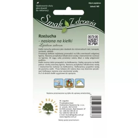Nasiona na kiełki - rzeżucha 30 g W.Legutko