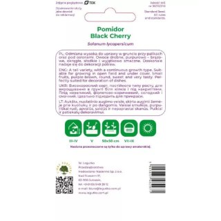 Pomidor gruntowy wysoki 'Black Cherry' - owoce cherry, purpurowo-brązowe W.Legutko