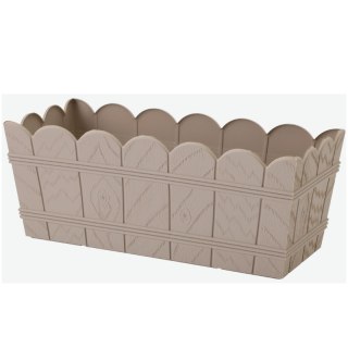 Skrzynka drewnopodobna 40 z uchwytami - szaro-beżowy FORM-PLASTIC