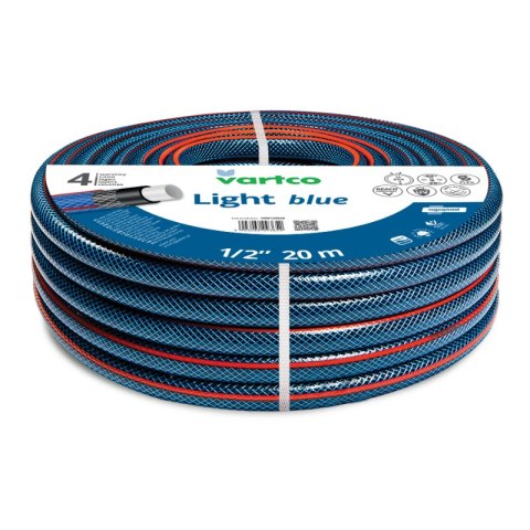 Wąż ogrodowy VARTCO LIGHT BLUE 1/2" 50mb AGAPLAST