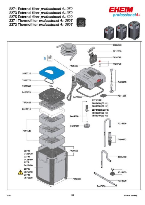 EHEIM filtr zewnętrzny professionel 4+ 600 2275 (2275020)