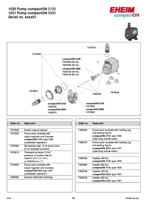 EHEIM pompa compactON 3000 ( 1031220 )