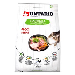 ONTARIO Cat Hairball 2kg/ Pokarm dla kotów odkłaczający (213-10125)