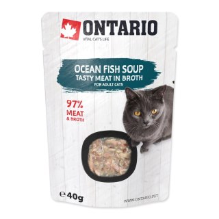 ONTARIO Cat Soup Ocean Fish with vegetables 40g (213-3174)