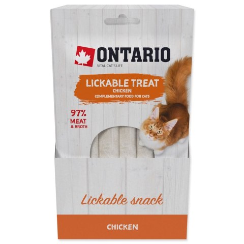 ONTARIO Przysmak do lizania dla kotów o smaku kurczaka 5x14g (213-53313)
