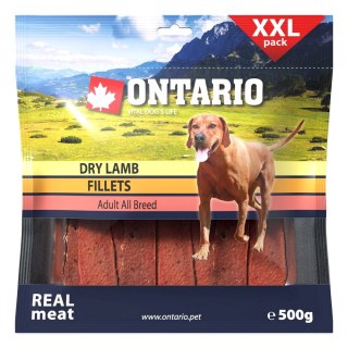 ONTARIO Snack Dry Lamb Fillet 500g / Ontario przysmak dla psów suszone filety z jagnięciny 500g (214-5044)