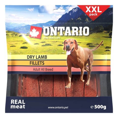 ONTARIO Snack Dry Lamb Fillet 500g / Ontario przysmak dla psów suszone filety z jagnięciny 500g (214-5044)