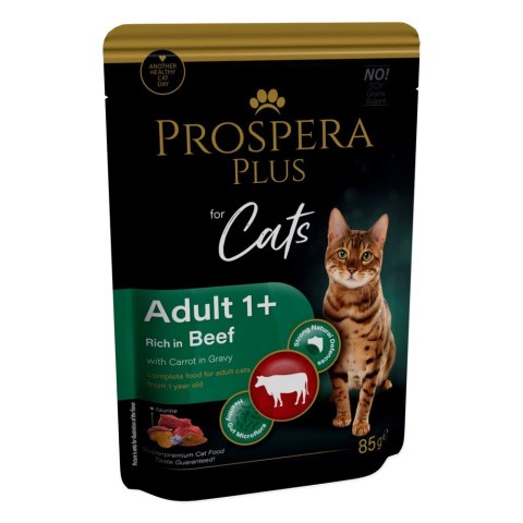 PROSPERA Plus Saszetka dla dorosłych 1+, wołowina, marchew 85g (1513-10104)