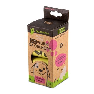 STARCHBAG Kompostowalne BIOworki na odchody 8 rolek x 15szt, kol. zielony (961811)