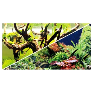 HOBBY Tło do akwarium, Green Secret/Wood Island 120 x 50 cm (31062)