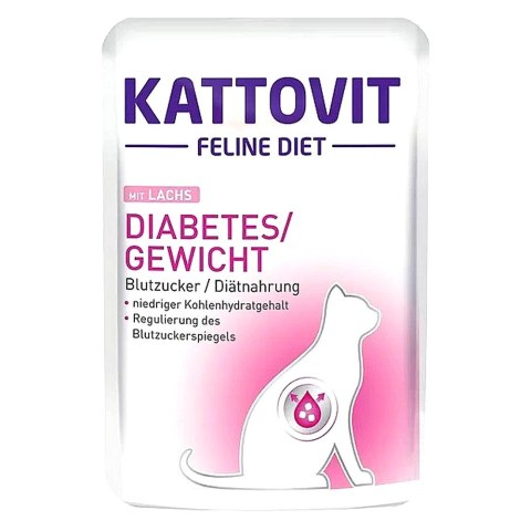 KATTOVIT sasz 85g diabetes/gewicht łosoś dieta dla kotów (77246)