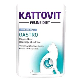 KATTOVIT sasz 85g gastro kaczka ryż dieta dla kotów (77236)