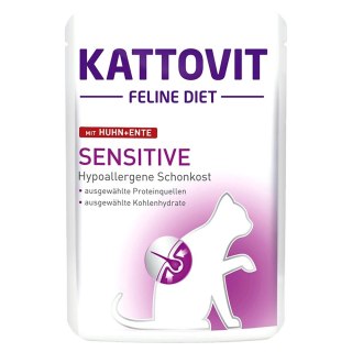 KATTOVIT sasz 85g sensitive kurczak+kaczka dieta dla kotów (77240)