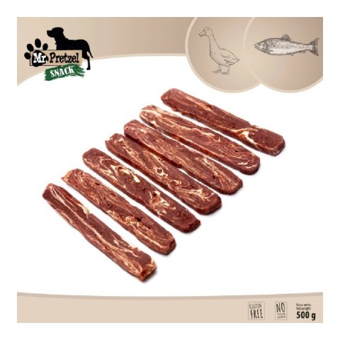 MR. PRETZEL Male paski z kaczki i dorsza 500g (MP-4009)