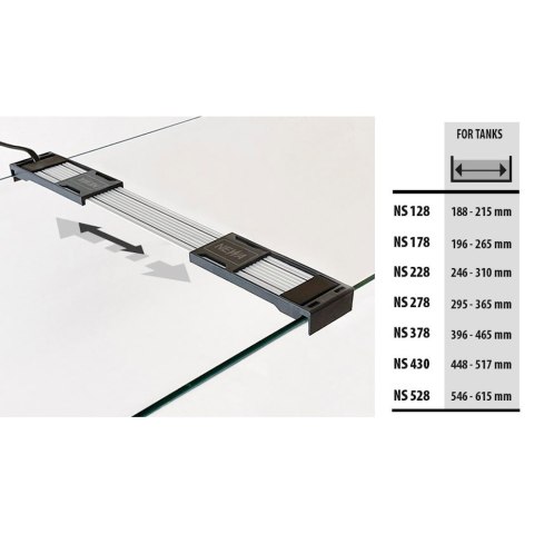 NEWA oświetlenie LED slim daylight 178, 196-265mm (00.104.002)
