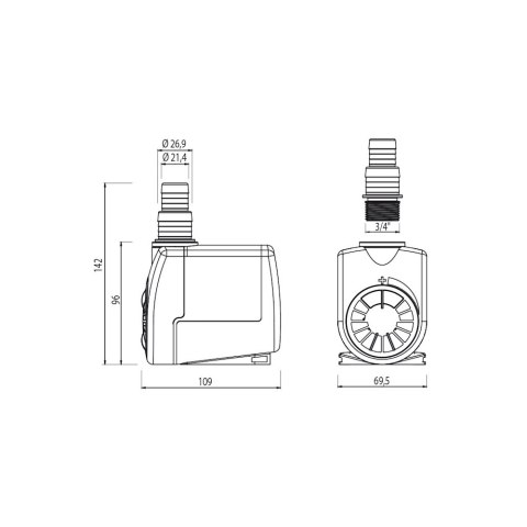 NEWA pompa do akwarium Jet 2300, 900-2300 l/h, 38W (00.33.056)
