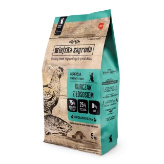 Wiejska Zagroda Sucha karma dla kociąt - Kurczak z łososiem, 5 kg Wiejska Zagroda