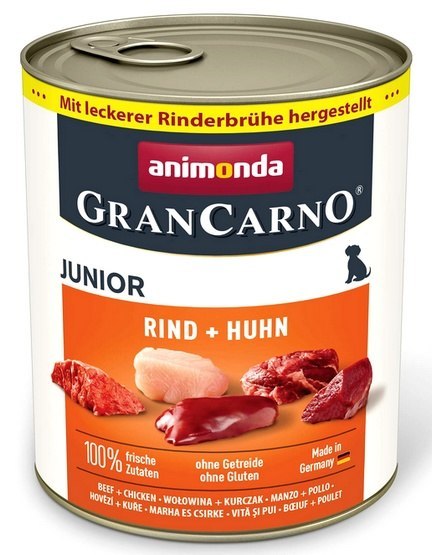 Animonda GranCarno Original Junior Rind Huhn Wołowina + Kurczak puszka 800g