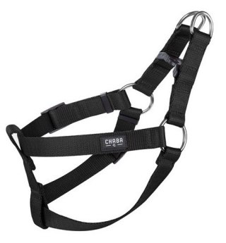 CHABA Szelki taśma regulowane nr 1 - obwód 40cm czarne