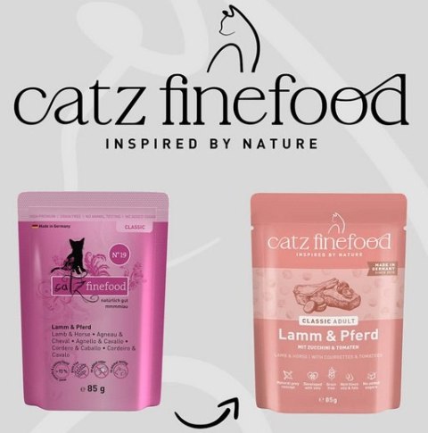 Catz Finefood Classic N.19 Jagnięcina i Konina saszetka 85g