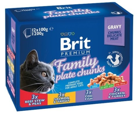 Brit Premium Cat Adult Multipack saszetki 12x100g