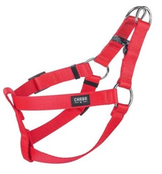 CHABA Szelki taśma regulowane nr 6 - obwód 90cm czerwone