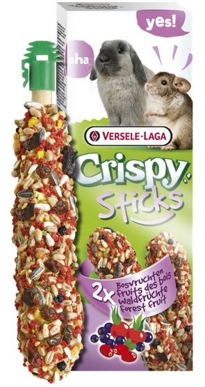 Versele-Laga Crispy Sticks Rabbit & Chinchilla Forest Fruits - kolby dla królików i szynszyli z leśnymi owocami 110g