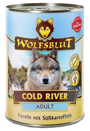 Wolfsblut Dog Cold River Adult - pstrąg i bataty puszka 395g
