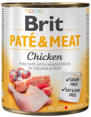 Brit Pate & Meat Dog Chicken puszka 800g