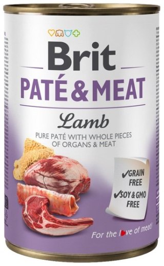 Brit Pate & Meat Dog Lamb puszka 400g