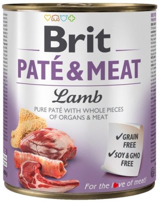 Brit Pate & Meat Dog Lamb puszka 800g