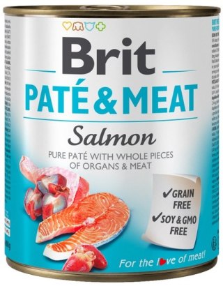 Brit Pate & Meat Dog Salmon puszka 800g