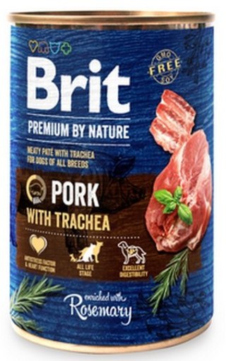 Brit Premium By Nature Pork & Trachea puszka 400g