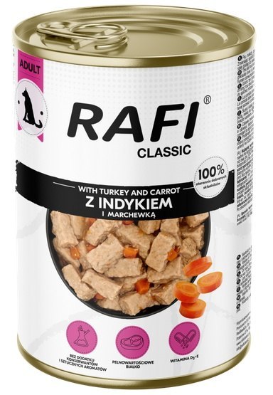 Rafi Pies Classic Indyk i marchewka w sosie 1240g