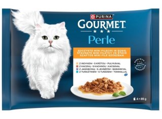 Gourmet Perle Indyk/Kaczka/Tuńczyk/Jagnięcina w sosie saszetki 4x85g