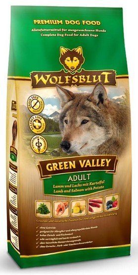 Wolfsblut Dog Green Valley Adult - jagnię, łosoś i ziemniaki 12,5kg